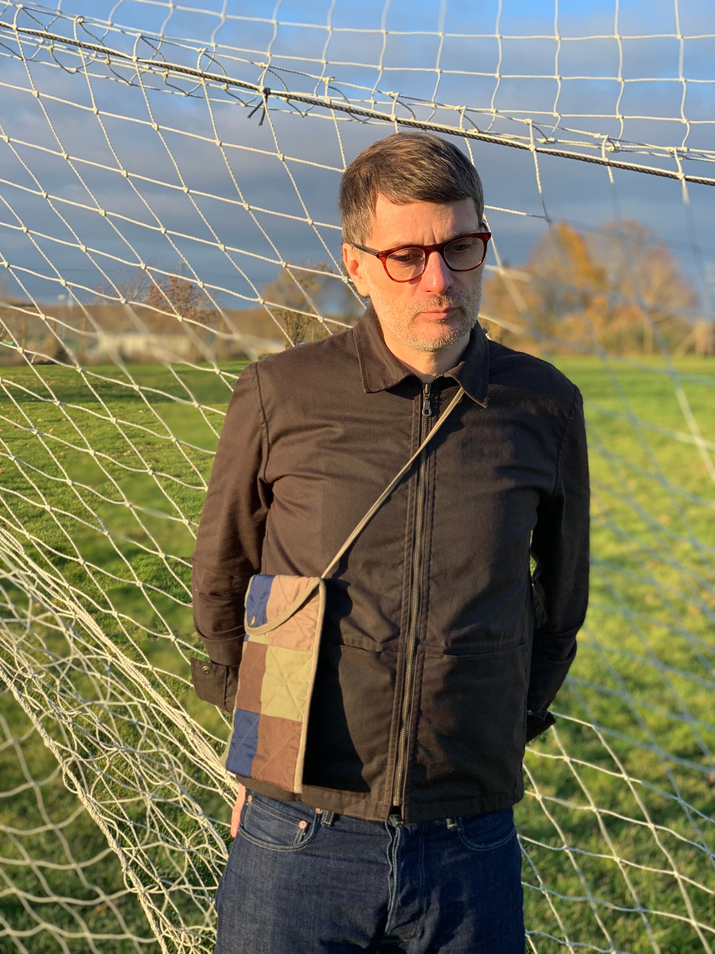 camo scraps quilted book bag cotton tiger