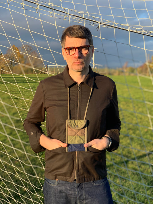 camo scraps quilted phone pouch cotton tiger