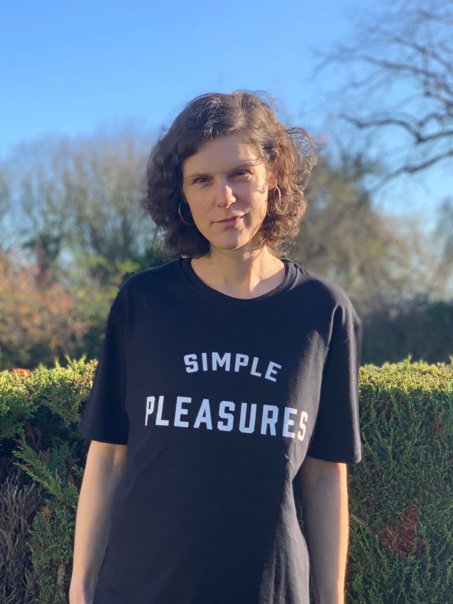 limited edition simple pleasures t shirt supima cotton black
